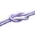Kabel Baseus do szybkiego ładowania USB-C do USB, fioletowy, 1 metr, pokazujący pleciony kabel