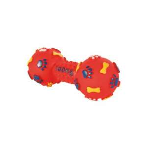 Trixie 15 cm gantera roșie pentru câini cu imprimeu cu labe și oase - Trixie Jucării pentru câini