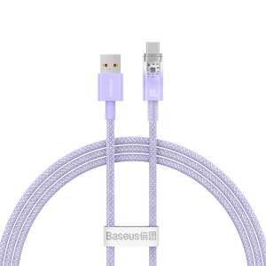 Kabel ładujące Baseus USB-C do USB, fioletowy, 1 metr - Kabel USB