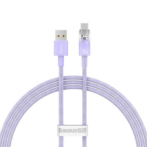 Kabel ładujące Baseus USB-C do USB, fioletowy, 1 metr