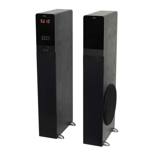 Somogyi SAL 250BT multimedia speaker pair, black, front view