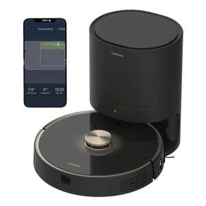 Robot aspirator Lenovo Z1S PRO cu control prin aplicație, afișând harta de curățare și stația de încărcare - Aspiratoare robot