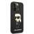 Karl Lagerfeld iPhone 14 Pro Max case, black with Karl Lagerfeld design, side view