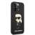 Karl Lagerfeld iPhone 14 Pro Max case, black with Karl Lagerfeld design, side view