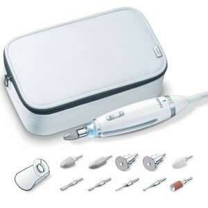 Beurer MP 62 electric nail and foot care kit, white, with attachments and carrying case - Beurer