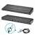 i-tec CATRIPLE4KDOCKPD2 100W Universal Docking Station, schwarz und grau, Ober- und Unteransicht
