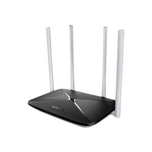 Mercusys AC1200 Dual Band Router bezprzewodowy, model AC12, czarny z białymi antenami - Router Wi-Fi, adapter