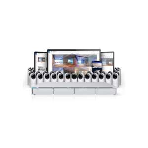 Ubiquiti UniFi Network NVR 50-Kanal-Videorekorder, mit mehreren Sicherheitskameras und Geräten - Innenarchitektur