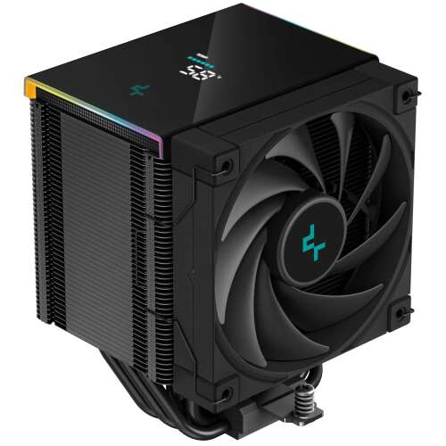 Cooler CPU Deepcool AK500 Digital RGB, vedere din unghi, negru