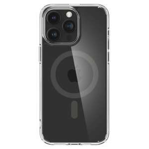 Spigen Ultra Hybrid MagFit case for iPhone 15 Pro with MagSafe, clear and graphite - Spigen