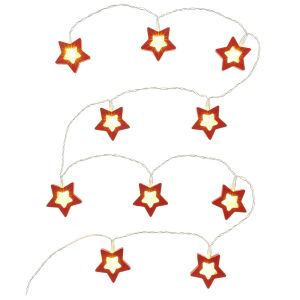 Retlux RXL 285 Beltéri LED Piros csillag fényfüzér 1.3m - Meleg fehér