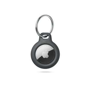Haffner FN0440 Rough Apple AirTag Protective Case - Black, with carabiner - Tracking