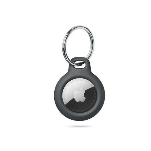 Haffner FN0440 Rough Apple AirTag Husă de protecție - Negru, cu carabină