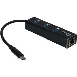 Argus IT-410 USB-C към Gigabit Ethernet адаптер с 3x USB-A 3.0 хъб - Inter-Tech