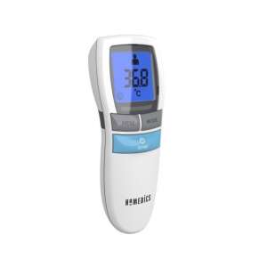 HoMedics TE-200-EEU berührungsloses Thermometer, weiß, digitales Display, misst die Temperatur an der Stirn, präzise und hygienisch - Test-Analysegerät