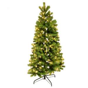 150 cm tall artificial Christmas tree with built-in LED lights, half-tree design - Home by Somogyi