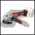 Einhell AXXIO 18/125 cordless angle grinder, red and silver, with Power X-Change battery