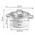 Tescoma DELIGHT 5L stainless steel pot with glass lid, 24cm diameter, showing dimensions