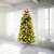 180 cm tall artificial Christmas tree with built-in LED lights, half-tree design, in a modern setting