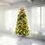 180 cm tall artificial Christmas tree with built-in LED lights, half-tree design, in a modern setting