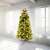 180 cm tall artificial Christmas tree with built-in LED lights, half-tree design, in a modern setting