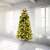 180 cm tall artificial Christmas tree with built-in LED lights, half-tree design, in a modern setting