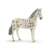 Schleich Knabstrupper horse figure, white with black spots, standing