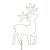 White LED reindeer Christmas decoration, 94x56cm