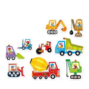 CzuCzu Baustellenfahrzeuge 33-teiliges Maxi-Puzzle Teile - CzuCzu