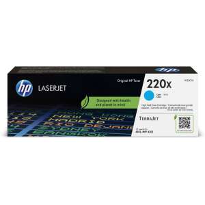 HP 220X Original Cyan Toner Cartridge for LaserJet Pro 4202, 4302, 4303 - HP