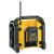DeWalt XR DAB+/FM rádió hátsó nézet 18V akkumulátorral