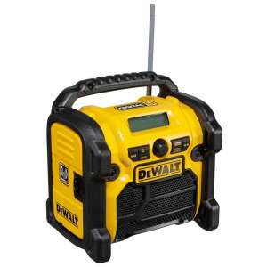 DeWalt DCR020-QW XR hordozható DAB+/FM rádió, ferde nézet, a termék minden oldalát mutatja - Dewalt