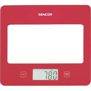 Sencor SKS 5034RD digital kitchen scale in red - Kitchen & dining