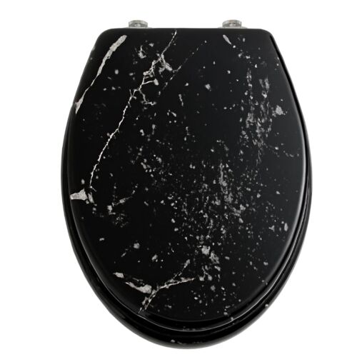 Pepita MDF WC ülőke lassan záródó fedéllel - Vízcseppek #fekete