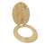 Pepita MDF toilet seat with slow-closing lid, plank pattern, brown, open position