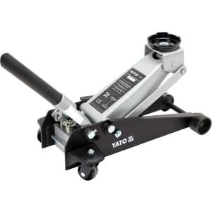 Cricc hidraulic YATO pentru mașini 3 tone, argintiu și negru, cu mâner - Cricuri