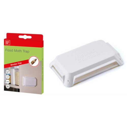 Swissinno Natural Control Food Moth Trap, 2 pack, white plastic trap with sticky surface, effective against food moths