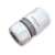 WHITE LINE 1/2 inch quick connector with stop, white, garden hose connector