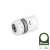 WHITE LINE 1/2 inch quick connector with stop, white, garden hose connector, Bradas