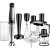 Braun MultiQuick 7 Hand Blender MQ7087X with accessories, including a food processor, whisk, and masher