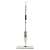 Spray mop with microfiber pad, spray bottle, and telescopic handle, white and grey