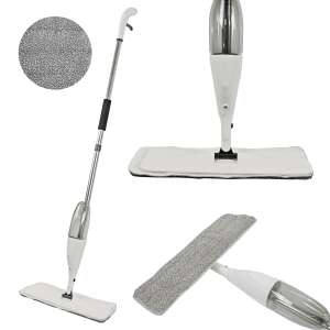 Pepita Spray Mop with Sponge Handle and 360ml Tank #white-grey