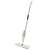 Spray mop with microfiber pad, spray bottle, and telescopic handle, white and grey