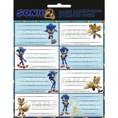 Sonic a sündisznó füzetcímke 16 db-os