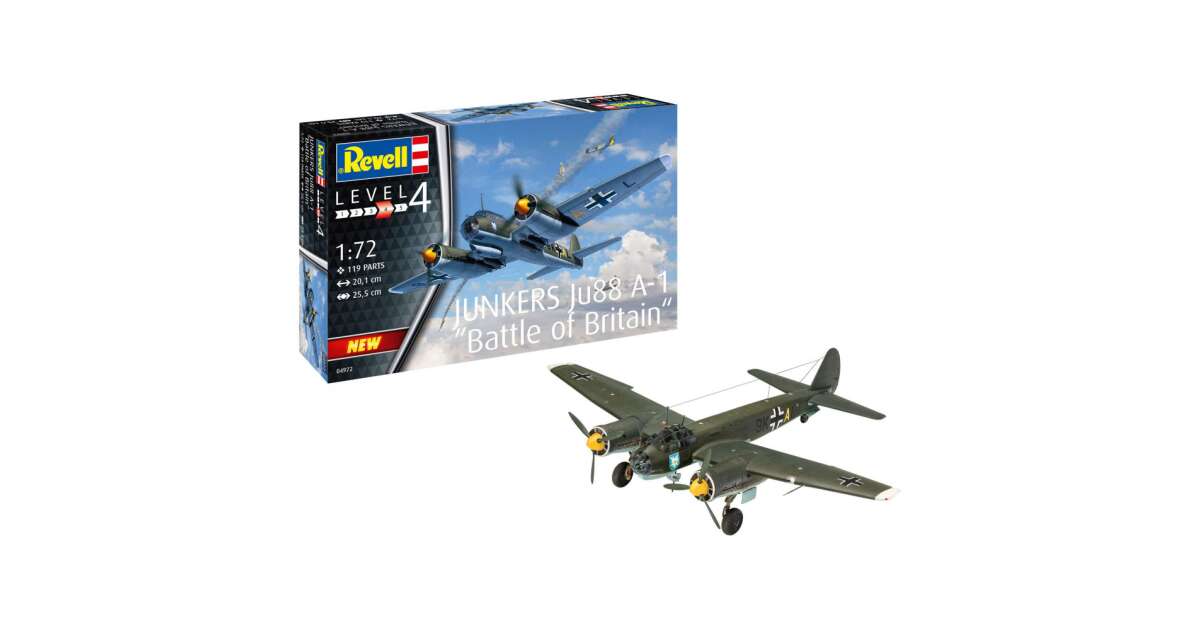 1/72 Junkers Ju 88 A-1 Battle Of Britain # Revell 04972 - Modelbouw Krikke