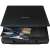 Epson Perfection V39II photo and document scanner, black, flatbed, open lid, scanning a photo