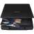 Epson Perfection V39II photo and document scanner, black, flatbed, open lid, scanning a photo