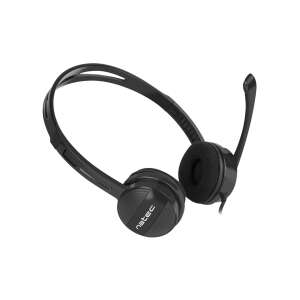 Слушалки Natec Canary черни, on-ear, с микрофон - Natec