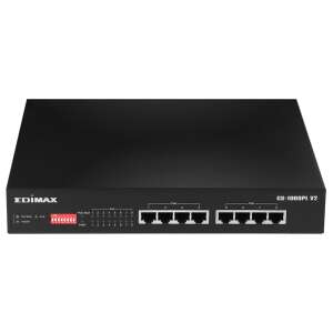 Edimax GS-1008PL V2 Gigabit Switch, 8 porttal ellátott PoE+ hálózati kapcsoló, 30W-os portonként - Edimax