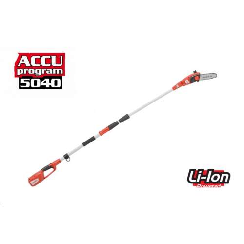 Hecht 9504 cordless pole saw, Li-ion battery powered, 2.3-2.8m reach, battery and charger not included